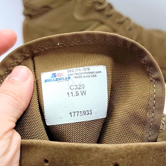 Belleville | C320 tan lace-up combat tactile boots | MENS 11.5 (wide) - Picture 5 of 10